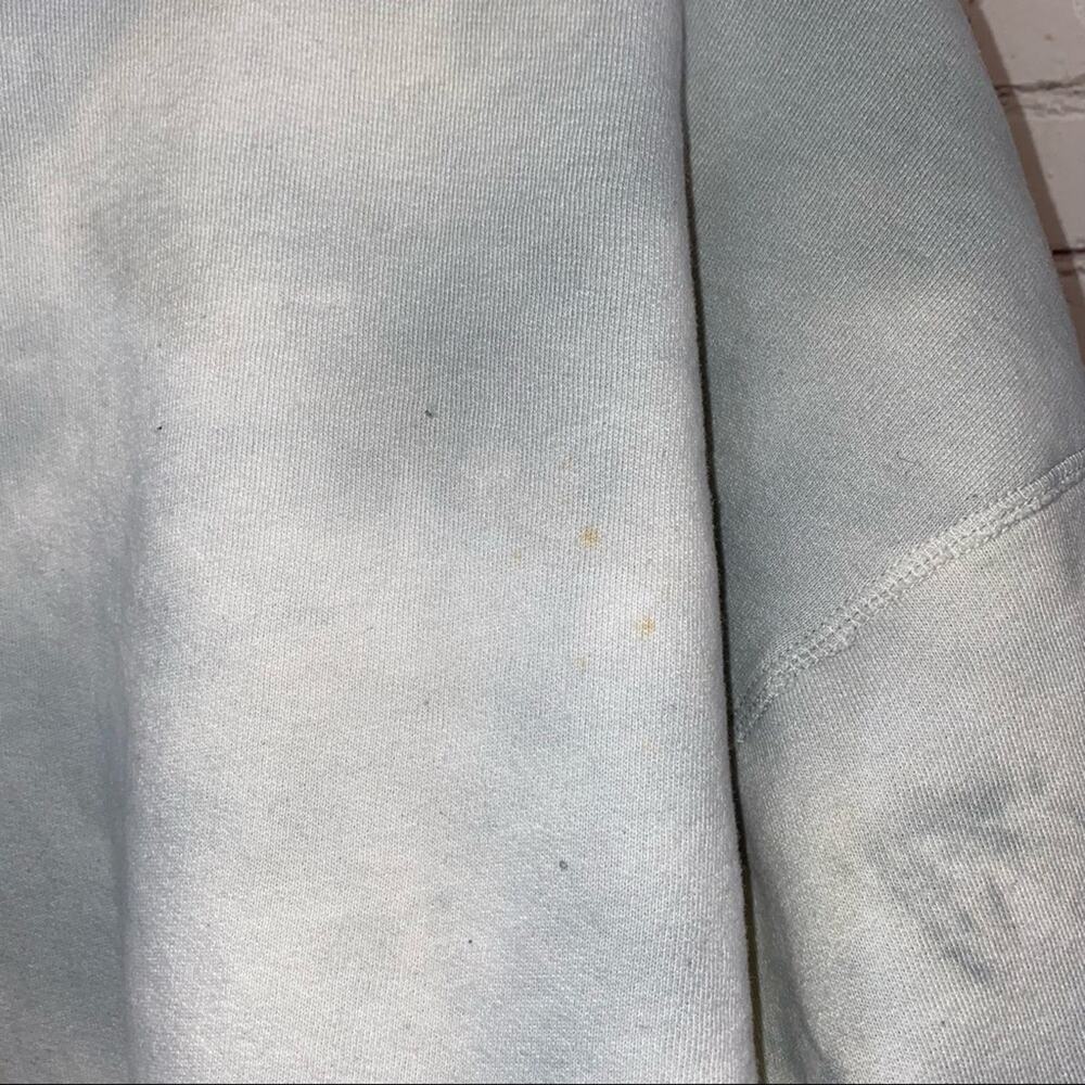 Abercrombie Soft A&F Hoodie Medium Blue Tie Dye Cropped Sweatshirt Cozy - Picture 7 of 7